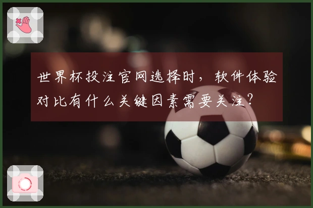 世界杯投注官网选择时，软件体验对比有什么关键因素需要关注？